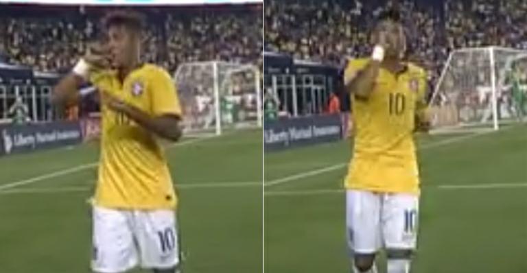 Neymar comemora gol com dedo na boca e explica “gravidez”