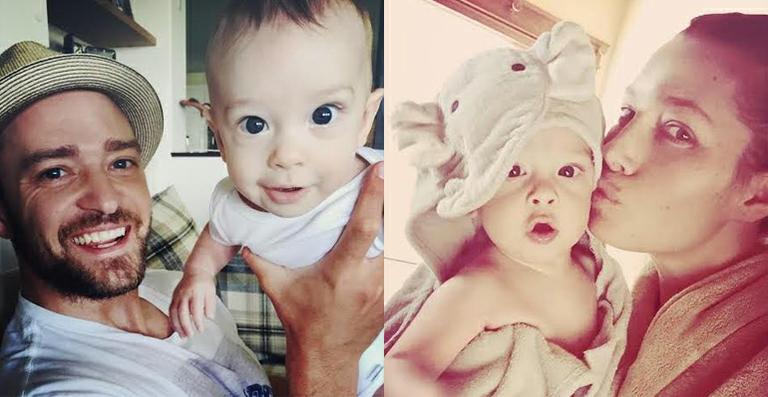 Justin Timberlake e Jessica Biel mostram fotos do filho, Silas