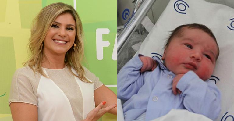 Flávia Freire apresenta seu primeiro filho, Matheus