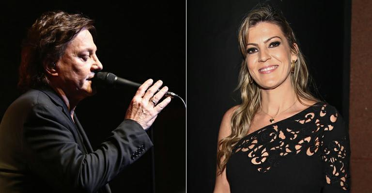 Fábio Jr. e a namorada exibem aliança durante show do cantor