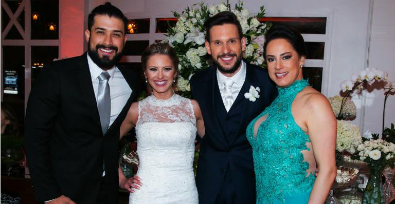 Acompanhada do marido, Silvia Abravanel prestigia boda de Rafael Pessina e Fernanda Schiller