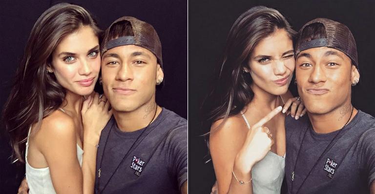 Neymar publica foto com modelo portuguesa: ‘Minha adversária de hoje’