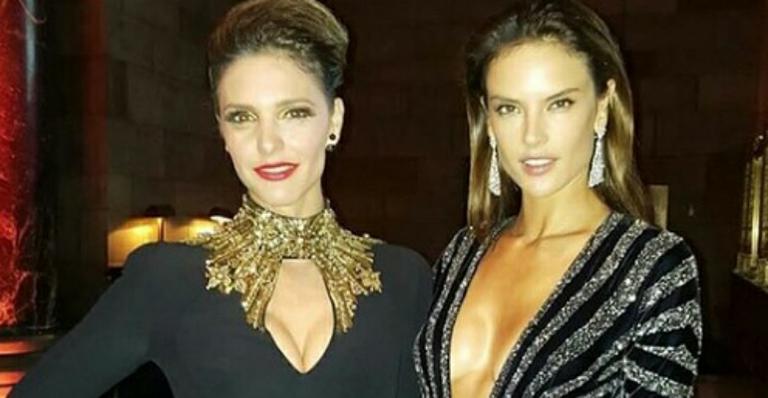 Fernanda Lima e Alessandra Ambrósio arrasam com decote em baile de gala