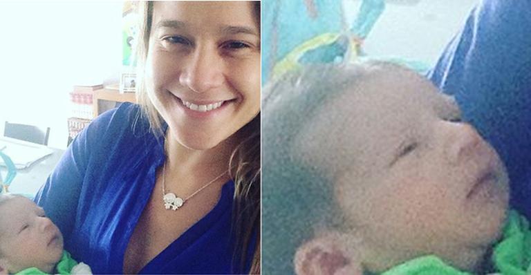 Fernanda Gentil posa com Gabriel: ‘Tudo tá passando muito rápido’