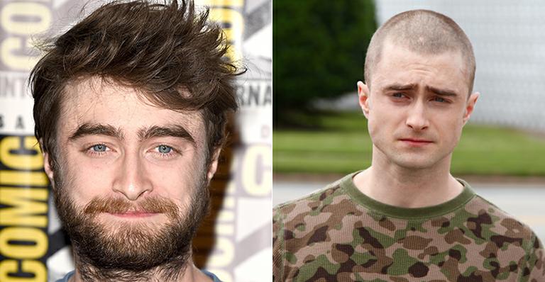 Daniel Radcliffe dispensa barba e raspa o cabelo para novo papel; veja a transformação