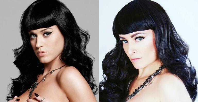 De topless, Luciana Vendramini recria foto de Katy Perry