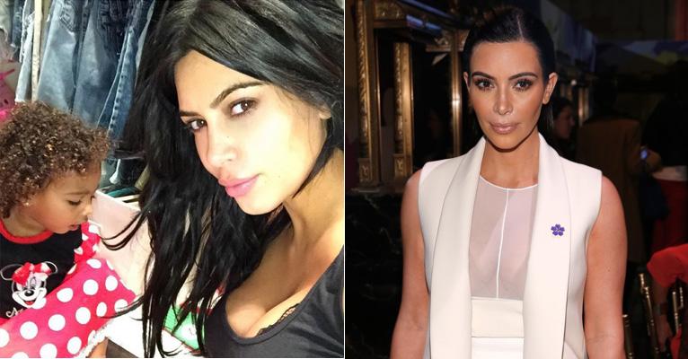 Em clique raro, North West aparece com os cabelos soltos e mostra seus cachinhos