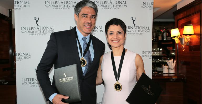 William Bonner e Sandra Annenberg estão em Nova York para o Emmy Internacional