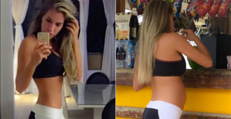 Adriana Sant’Anna mostra as mudanças da gravidez: “Só ganhei uma bolinha”