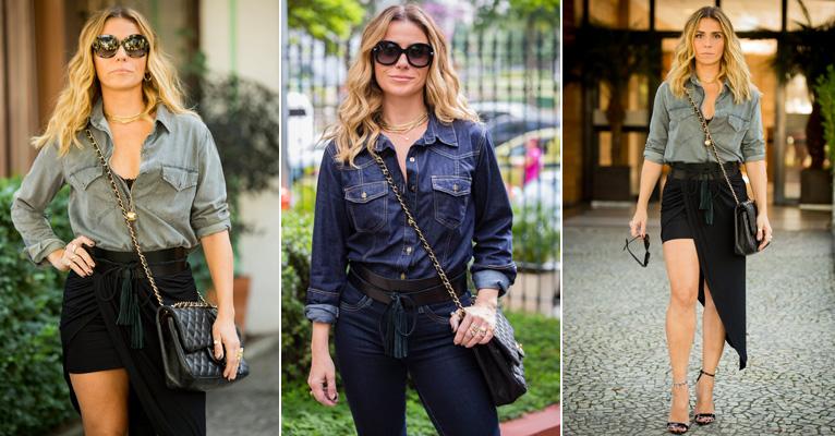 A Regra do Jogo: Atena (Giovanna Antonelli) arrasa em looks com camisa jeans que emagrecem