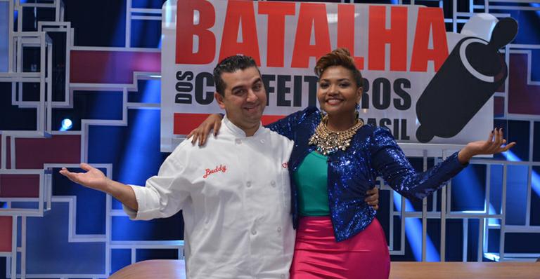 Gaby Amarantos participa da estreia do ‘Batalha dos Confeiteiros’ com Buddy Valastro