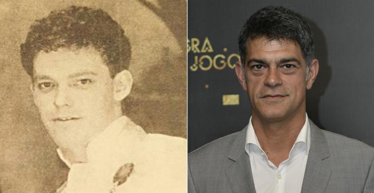 Parecidos? Fernando Rocha mostra foto antiga e é comparado a Eduardo Moscovis