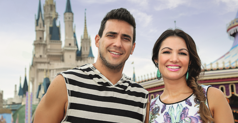 Patrícia Poeta e André Marques: diversão na Disney