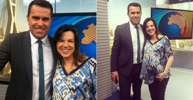 Prestes a ter bebê, Gloria Vanique se despede de Rodrigo Bocardi