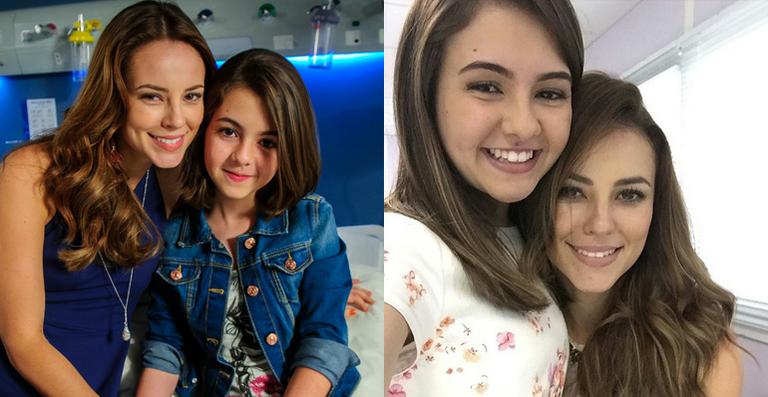 Klara Castanho reencontra Paolla Oliveira nos bastidores de ‘Além do Tempo’