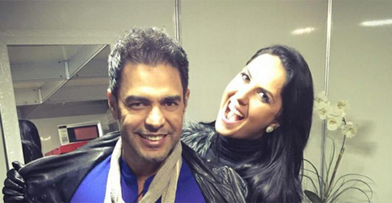 Graciele Lacerda provoca em foto com Zezé di Camargo: ‘E aí, tiro mais?’