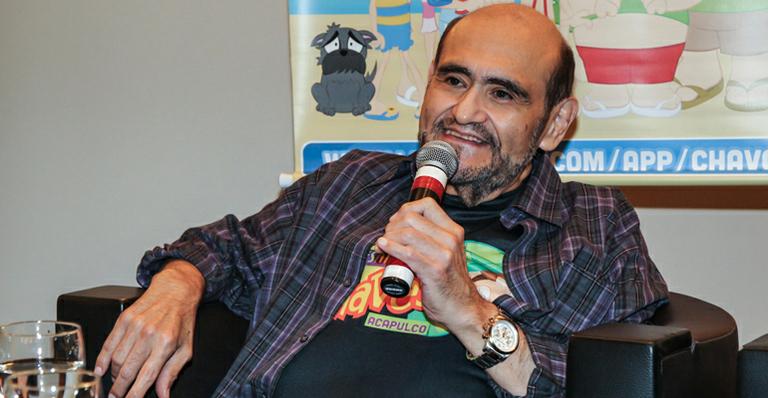 Edgar Vivar, o Sr. Barriga, participa de coletiva em SP