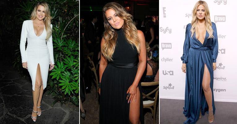 Khloé Kardashian adora vestidos e saias com fendas; saiba como usar