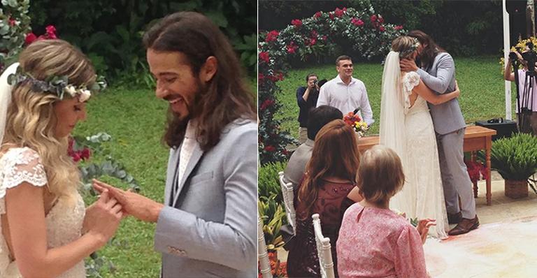 Amor de novela: Graziella Schmitt e Paulo Leal se casam em cerimônia intimista