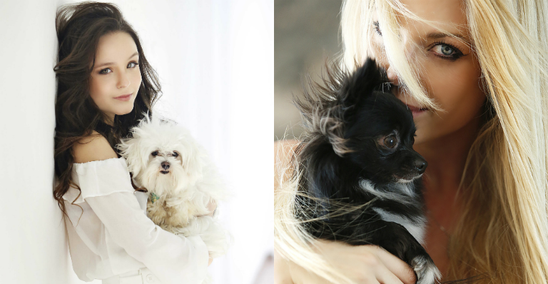 Ai que fofo! Larissa Manoela e Caroline Bittencourt participam de ensaio com seus pets