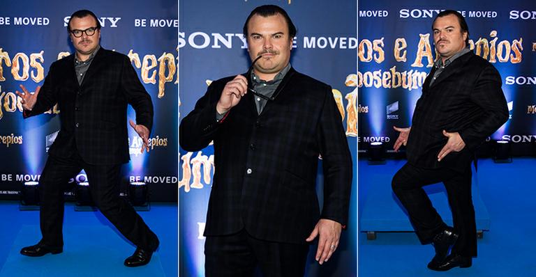 Jack Black esbanja bom humor na première de ‘Goosebumps’ em São Paulo