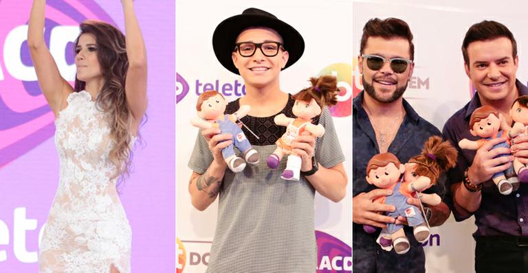 Famosos marcam presença no ‘Teleton’, do SBT