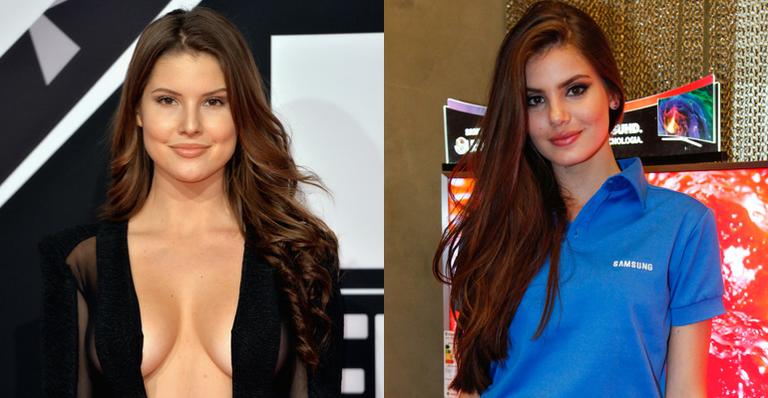 No EMA, modelo chama atenção por semelhança com Camila Queiroz e pelo decote ousado