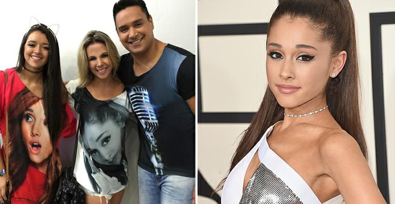 Com a filha, Carla Perez comemora aniversário de casamento no show de Ariana Grande