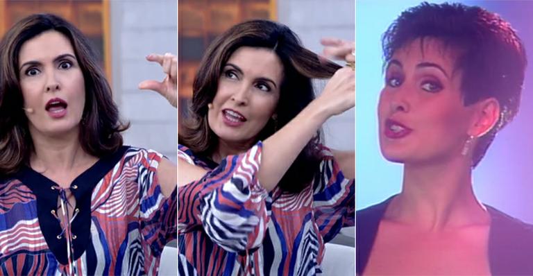 Fátima Bernardes relembra cabelo curtinho e avisa: ‘Nunca mais’