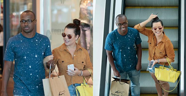 Fernanda Souza e Thiaguinho: tarde de compras e sorrisos aos fotógrafos