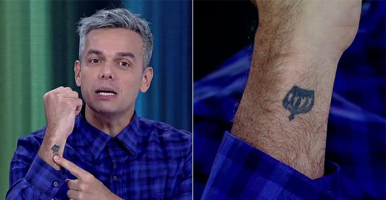 Otaviano Costa mostra tatuagem que fez com Flávia Alessandra: ‘A gente perdia muita aliança’