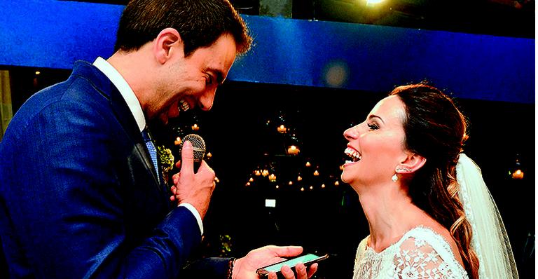 Ricardo Boechat abençoa boda da filha, Paula