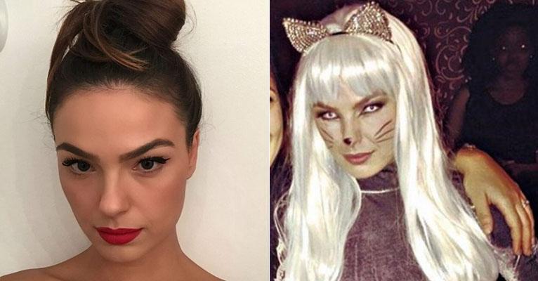 Isis Valverde se transforma em gatinha sexy para o Halloween