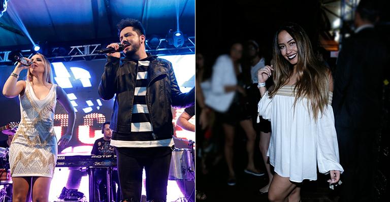 Com as pernas de fora, Rafaella Santos curte o feriadão em show de dupla sertaneja