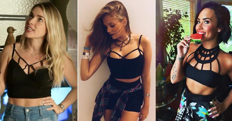 Top cropped com tiras é a nova tendência nas baladas do Brasil. Saiba usar!