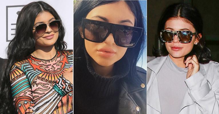 Apaixonada pelo acessório! Veja a coleção de óculos de sol de Kylie Jenner