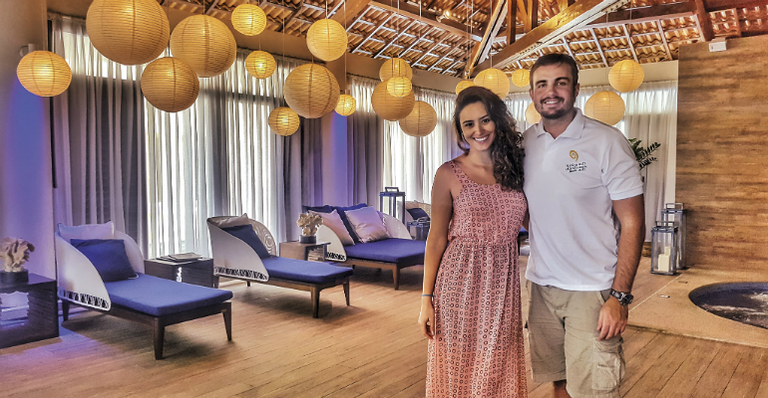Max Fercondini e Amanda Richter: relax em Fortaleza