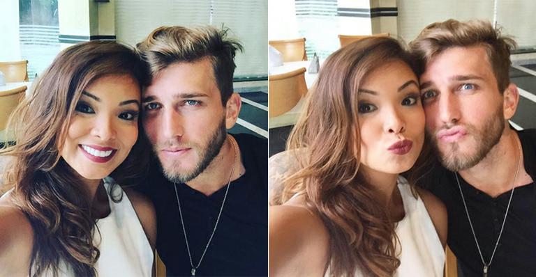 Carol Nakamura publica primeira foto com o jogador Aislan Lottici