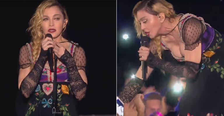 Madonna se emociona e faz homenagem para as vítimas do atentado em Paris durante show