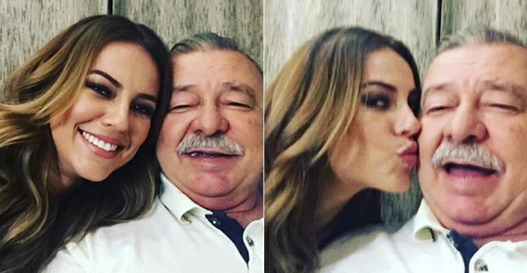 Paolla Oliveira mostra fotos com o pai e fãs brincam: “Sogrão”