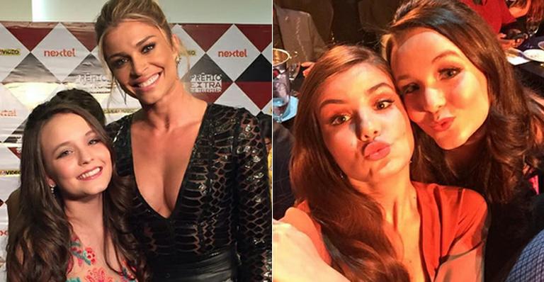 Dia de fã: Larissa Manoela tieta estrelas em premiação