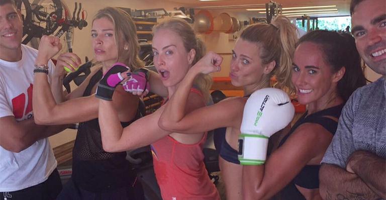 Angélica, Grazi Massafera e Carol Dieckmann cumprem rotina fitness juntinhas