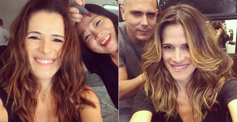 Novo visual! Ingrid Guimarães faz mechas loiras no cabelo