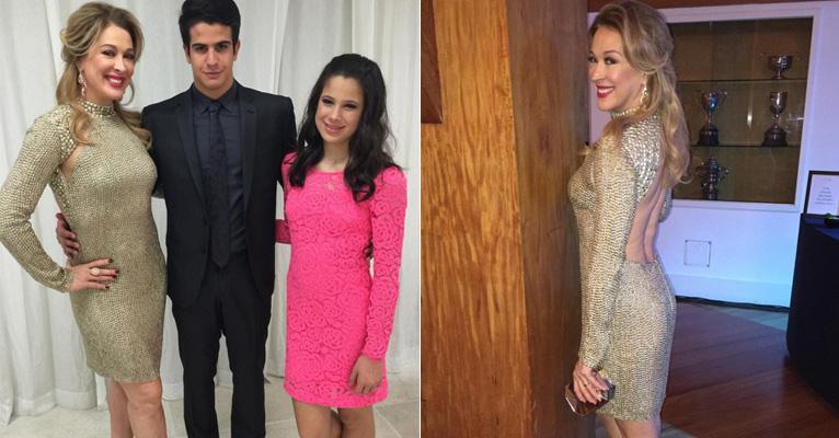 Claudia Raia se diverte na formatura do ensino médio de Enzo Celulari