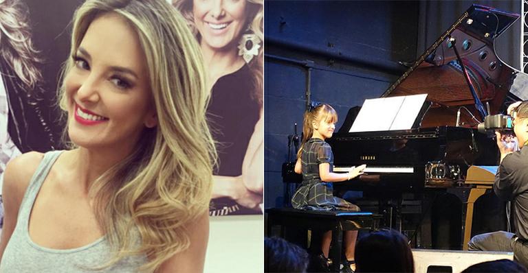 Rafaella Justus toca piano em apresentação e Ticiane Pinheiro vibra: ‘Amor’