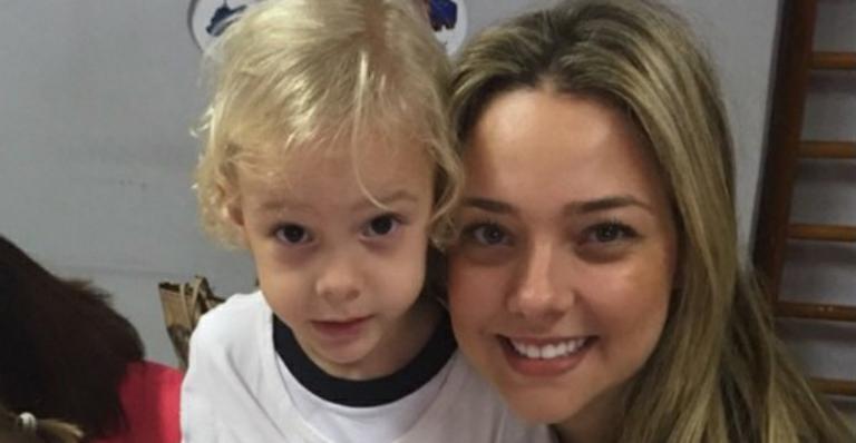 Carol Dantas comemora aniversário e ganha carinho de Davi Lucca