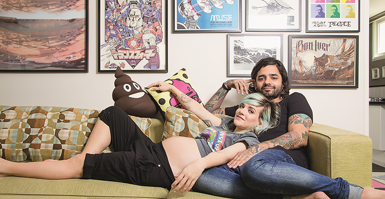 Karen Jonz e Lucas Silveira à espera de Sky