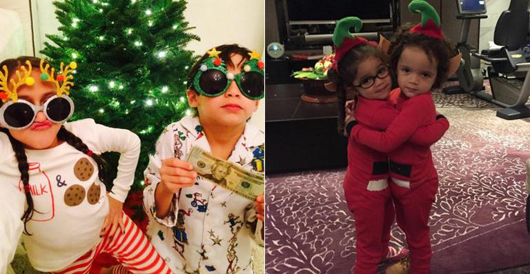 Filhos de Jennifer Lopez e Mariah Carey estão no clima do Natal