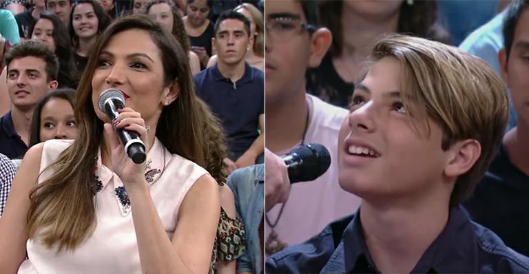 Filho de Patrícia Poeta rouba a cena no ‘Altas Horas’ e ganha elogios