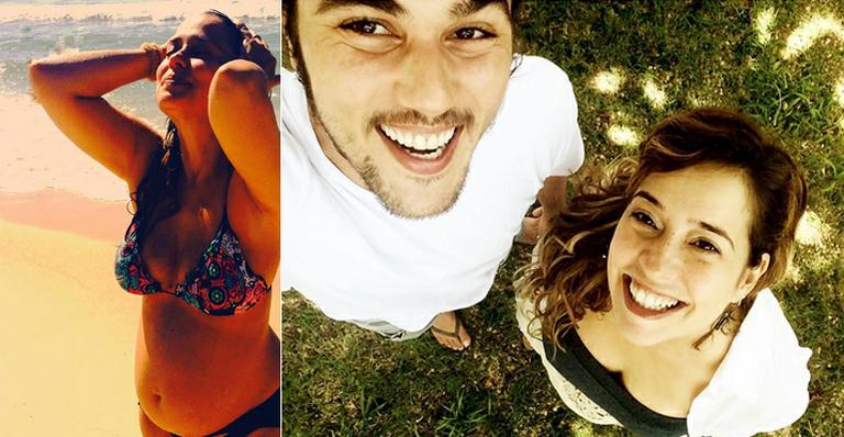 Grávida, Paloma Duarte exibe barrigão em foto na praia